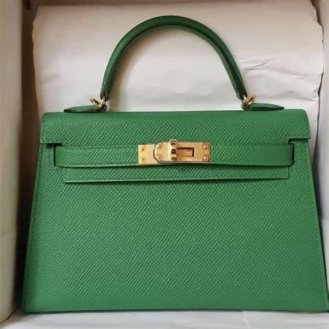 Hermès Kelly 20 Cactus Sellier Epsom Gold Hardware GHW